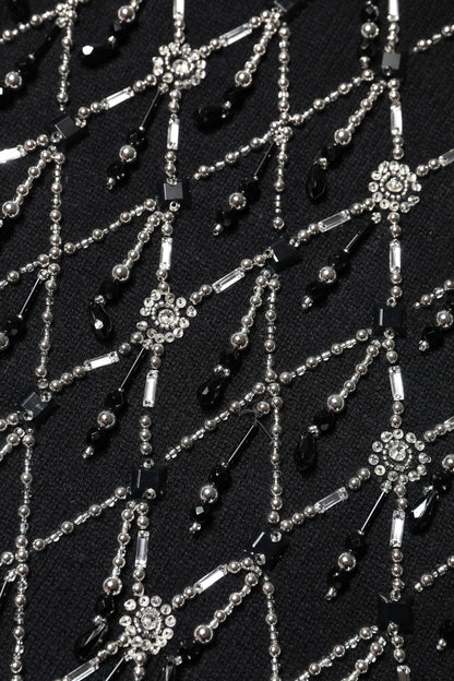 Dolce & Gabbana Schwarzes Kaschmirtop mit Kristallen