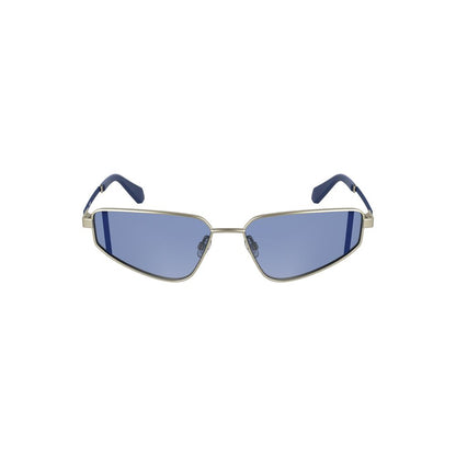 Calvin Klein Grau-Metall Sonnenbrille