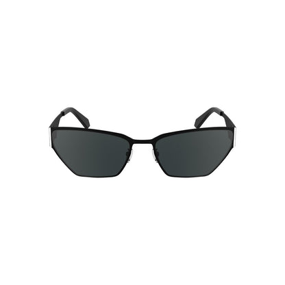 Calvin Klein Schwarze Metall-Sonnenbrille