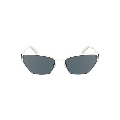 Calvin Klein Weiße Sonnenbrille mit Metallrahmen