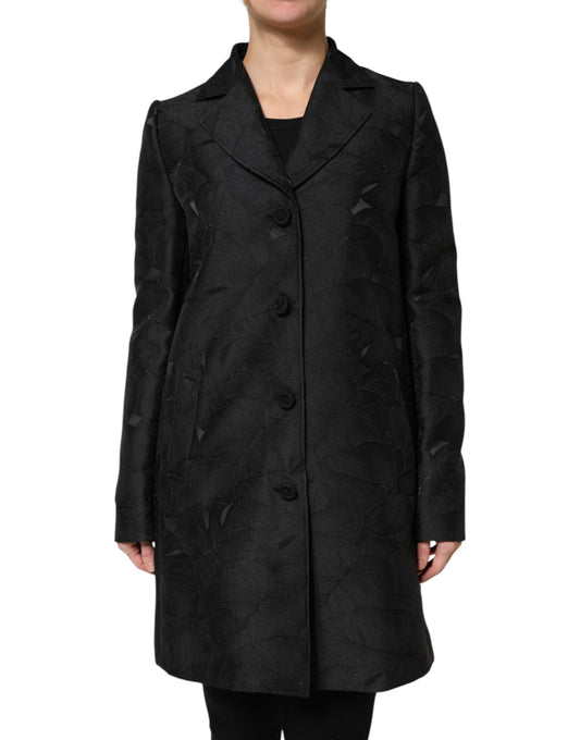 Dolce & Gabbana Black Single-Breasted Trench Coat