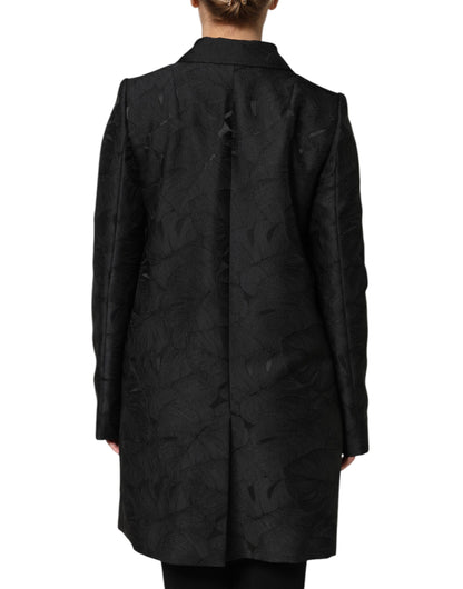 Dolce & Gabbana Schwarzer einreihiger Trenchcoat