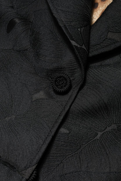 Dolce & Gabbana Schwarzer einreihiger Trenchcoat