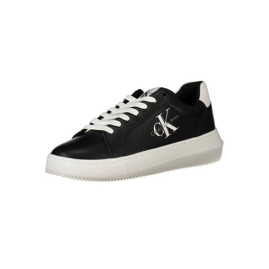 Calvin Klein Schwarzer Sneaker aus echtem Leder
