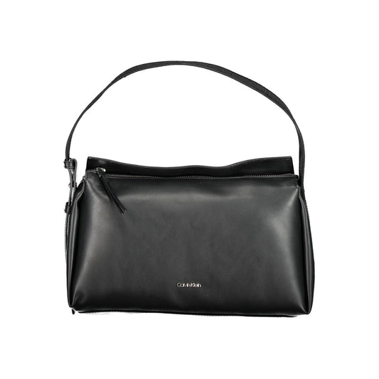 Calvin Klein Schwarze Damen-Handtasche aus Polyester