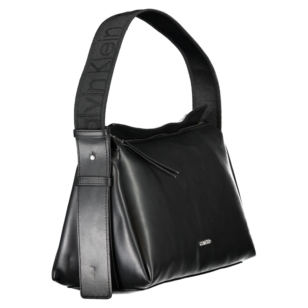 Calvin Klein Schwarze Damen-Handtasche aus Polyester