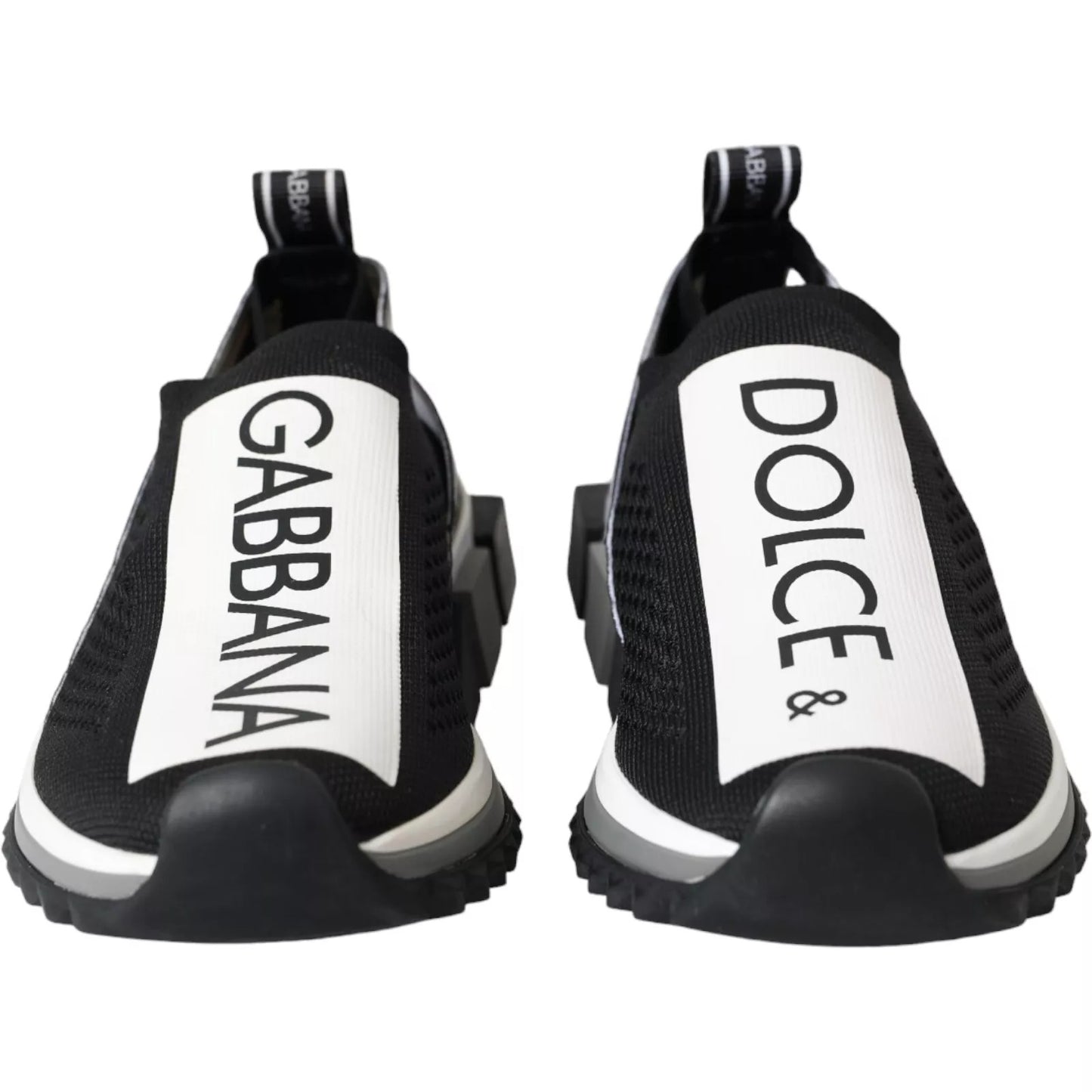 Dolce & Gabbana Schwarz Weiß Slip On Sorrento Sneakers Schuhe