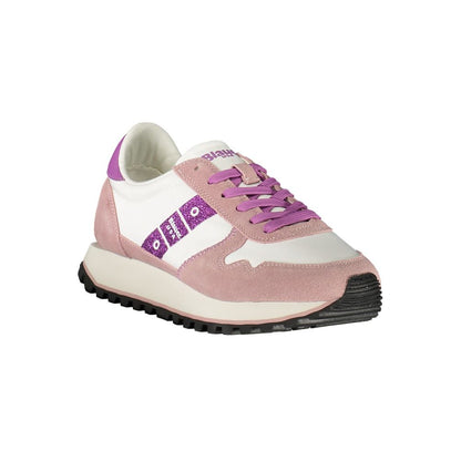 Blauer Bianco Damen-Sneaker aus Polyurethan