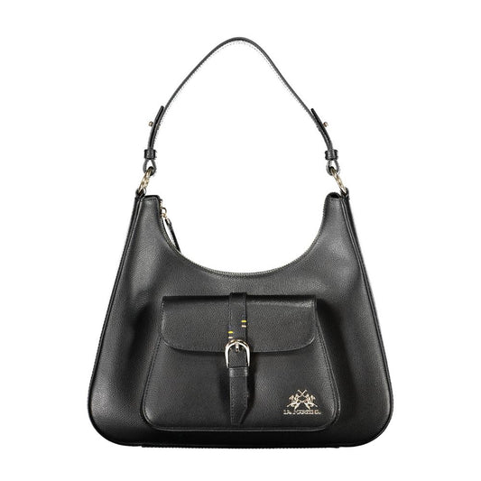 La Martina Schwarzes Leder Frauen Handtasche – Produktansicht 1 | Arca Lucia