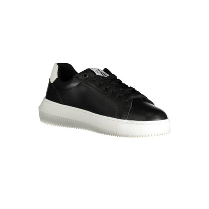 Calvin Klein Schwarzer Sneaker aus echtem Leder