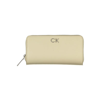 Calvin Klein Beige Polyurethane Damen Geldbörse