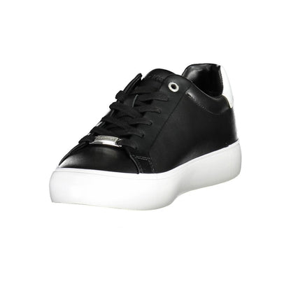 Calvin Klein Schwarzer Sneaker aus echtem Leder