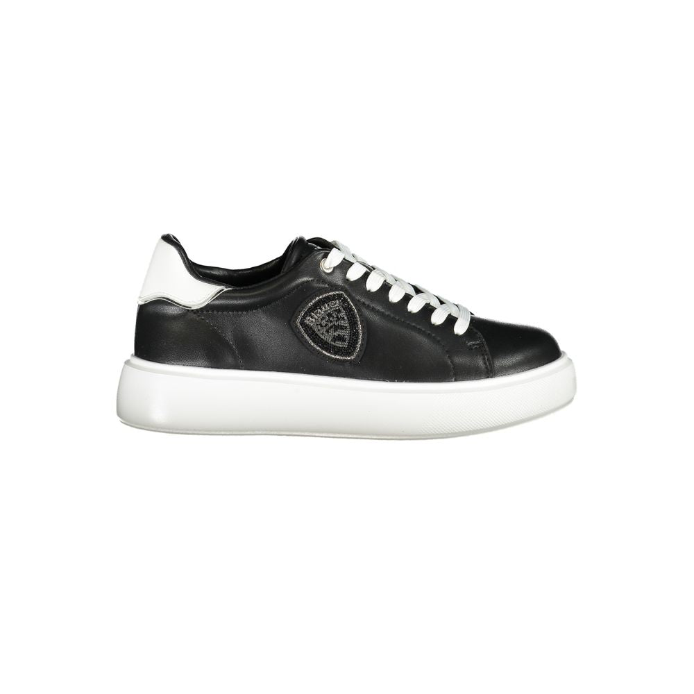 Blauer Schwarzer Polyester-Sneaker