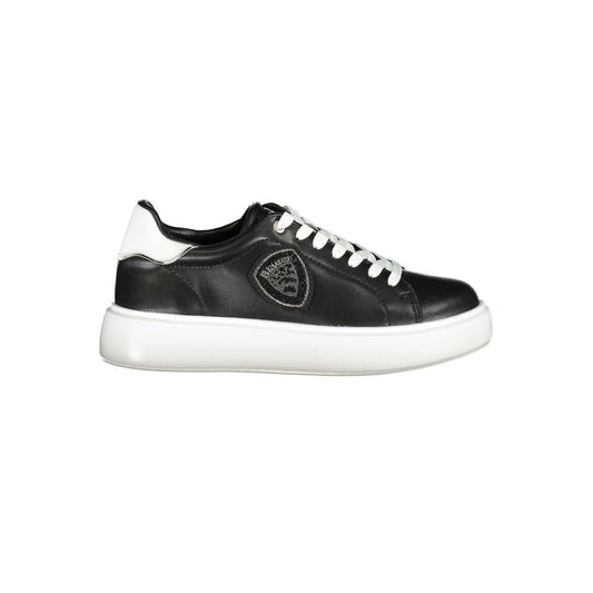 Blauer Schwarzer Polyester-Sneaker