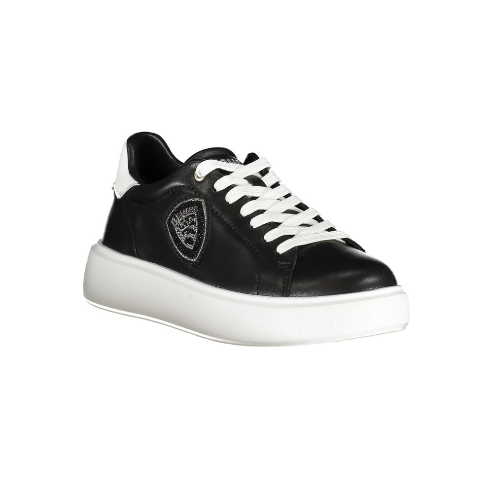 Blauer Schwarzer Polyester-Sneaker