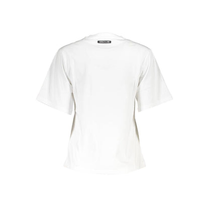 Cavalli Class Weißes Baumwoll-T-Shirt