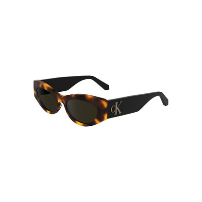 Calvin Klein Braune Acetat-Sonnenbrille für Frauen