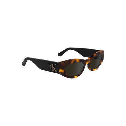 Calvin Klein Braune Acetat-Sonnenbrille für Frauen