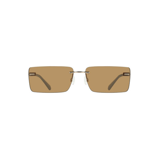 Calvin Klein Beige Metall-Sonnenbrille