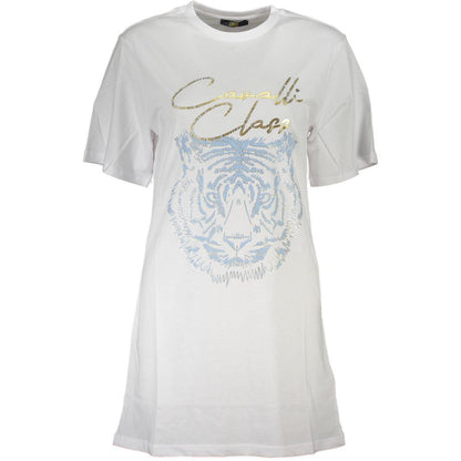 Cavalli Class Weißes Baumwoll-T-Shirt