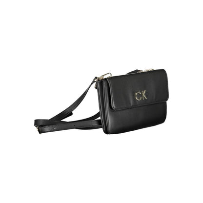 Calvin Klein Schwarze Damen-Handtasche aus Polyester