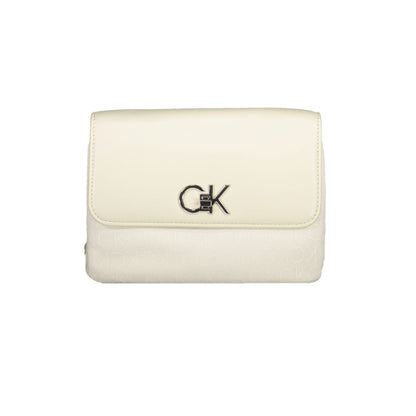 Calvin Klein Beigefarbene Polyester-Handtasche