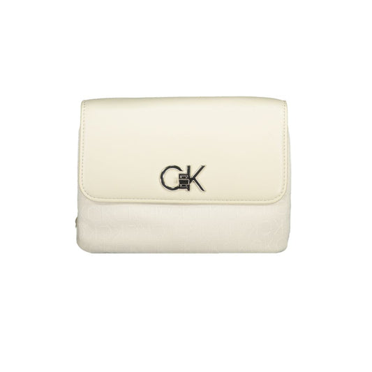 Calvin Klein Beigefarbene Polyester-Handtasche