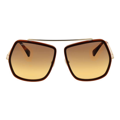 Max Mara Braune Sonnenbrille aus Metall