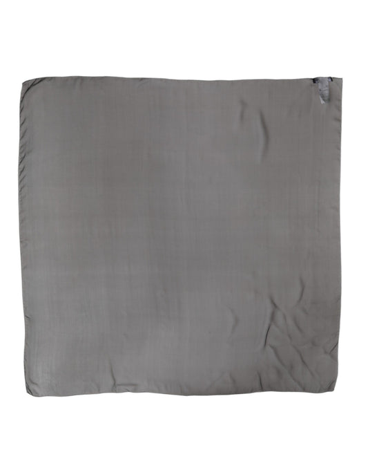 Dolce & Gabbana Grau-schwarzes Seidenfoulard