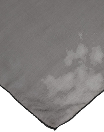 Dolce & Gabbana Grau Schwarz Seide Quadrat Frauen Foulard Schal