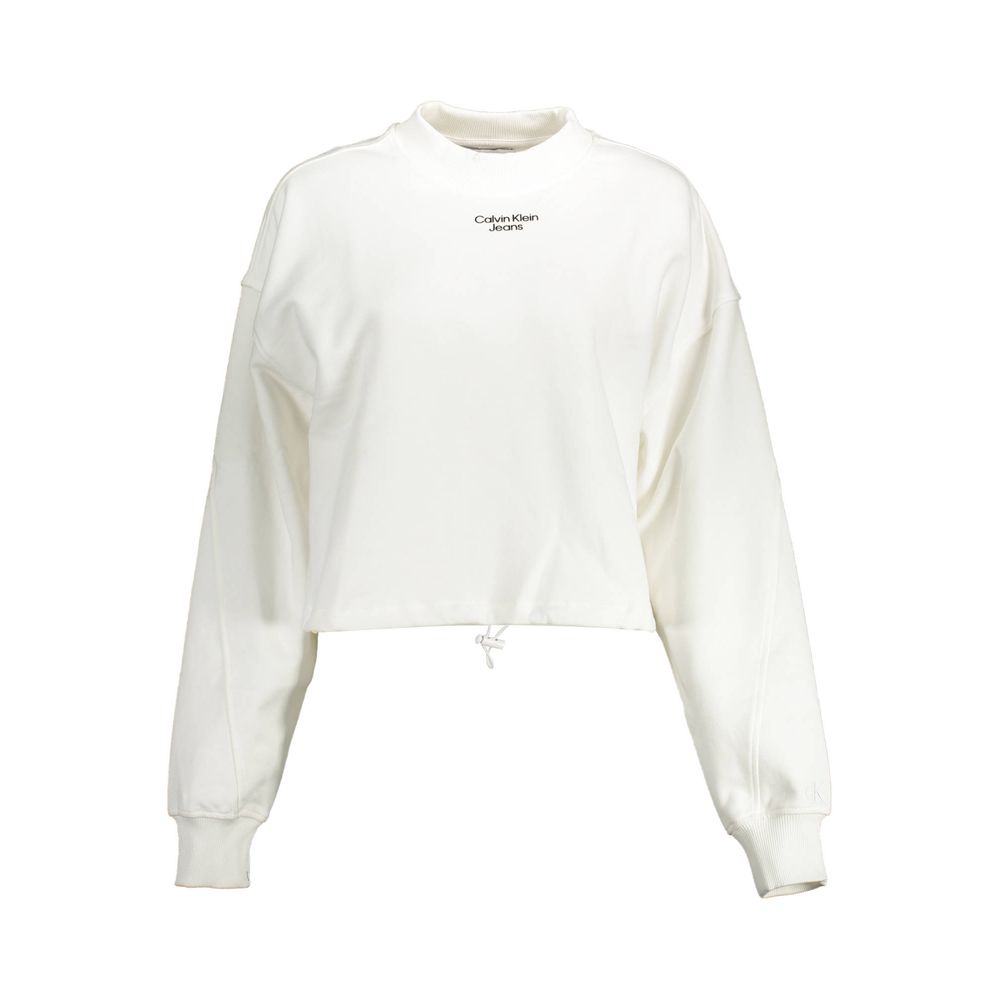 Calvin Klein Baumwoll-Sweatshirt in Weiß