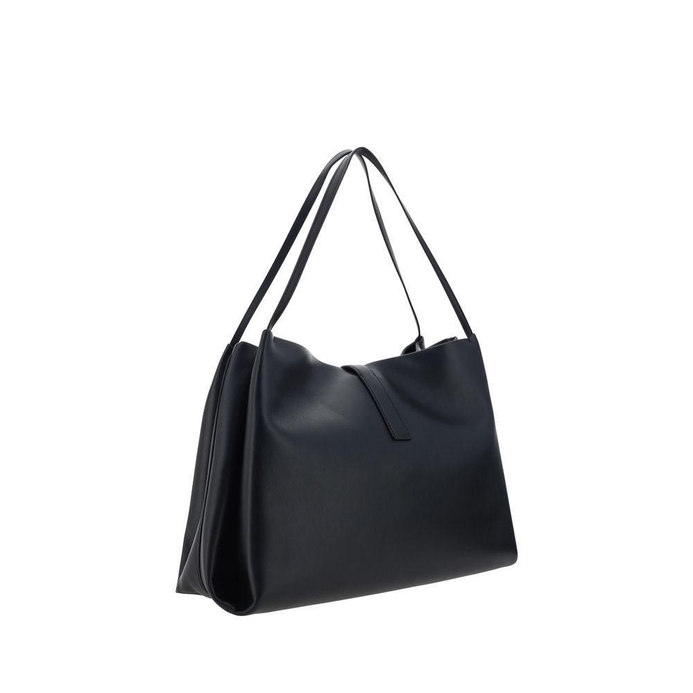Ferragamo Schwarze Kalbsleder Bos Taurus Handtasche