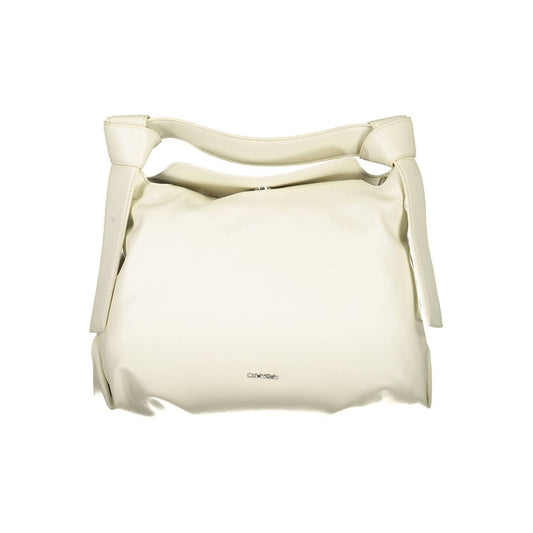 Calvin Klein Beigefarbene Polyester-Handtasche