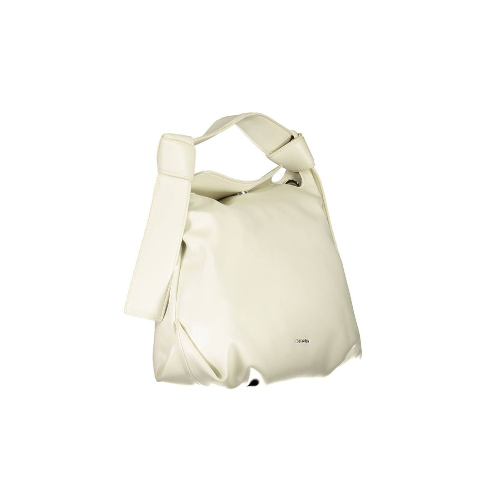 Calvin Klein Beigefarbene Polyester-Handtasche