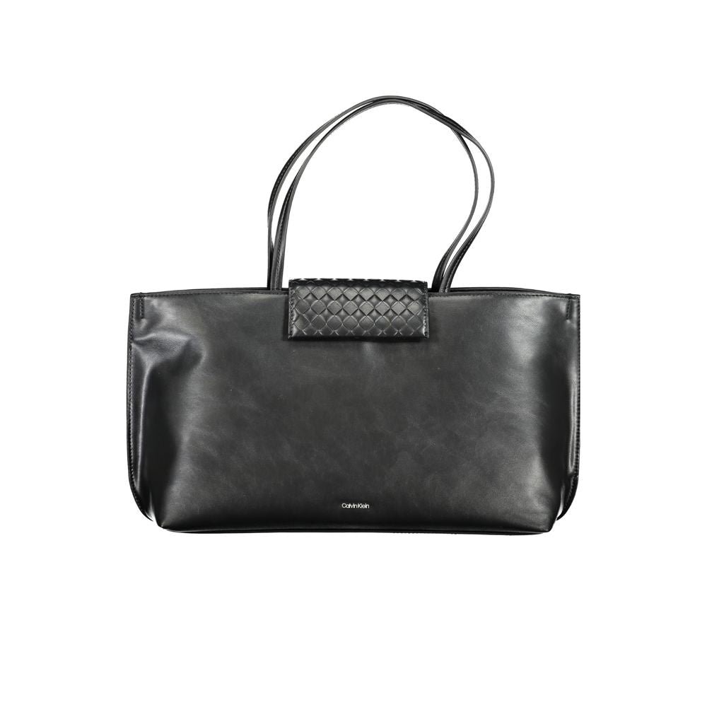 Calvin Klein Schwarze Damen-Handtasche aus Polyester