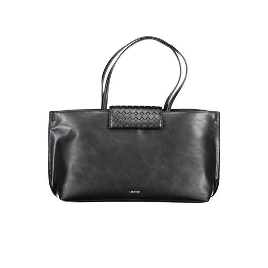 Calvin Klein Schwarze Damen-Handtasche aus Polyester