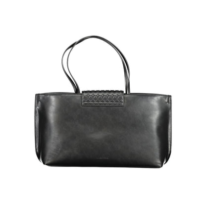 Calvin Klein Schwarze Damen-Handtasche aus Polyester