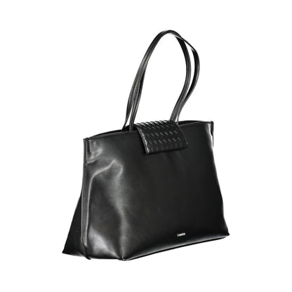 Calvin Klein Schwarze Damen-Handtasche aus Polyester