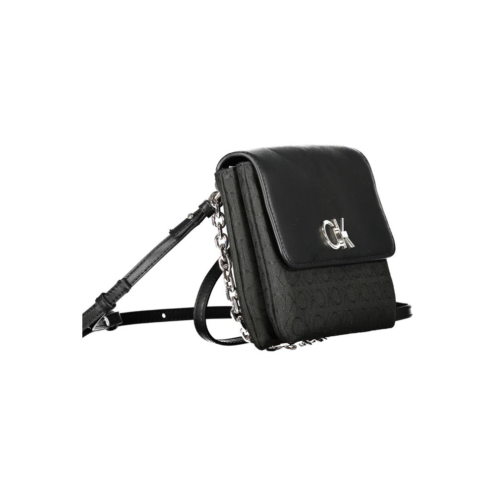 Calvin Klein Schwarze Damen-Handtasche aus Polyester