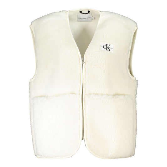 Calvin Klein Weiße ärmellose Polyesterjacke