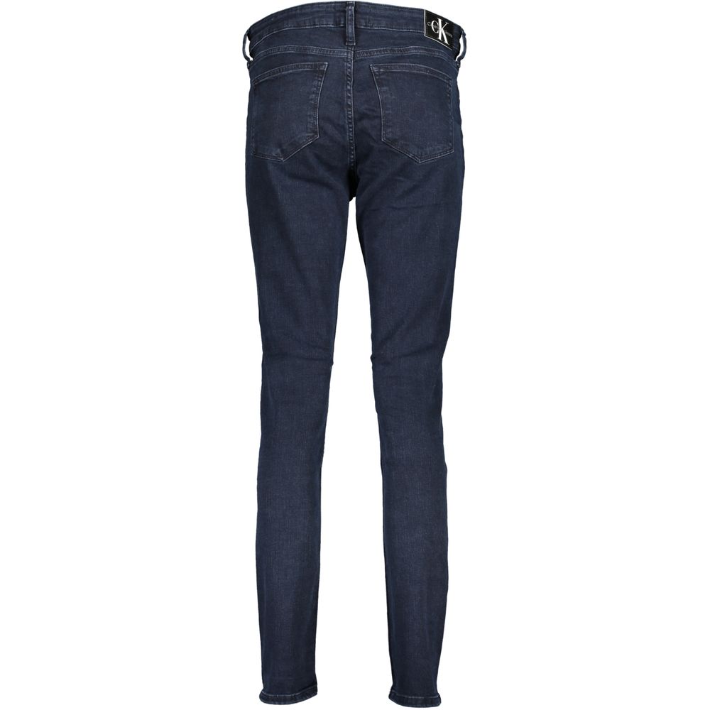 Calvin Klein Blaue Baumwoll-Röhrenjeans für Damen