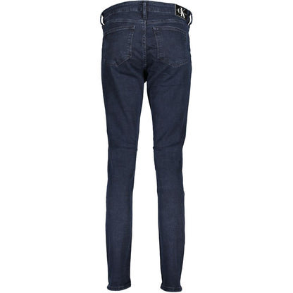 Calvin Klein Blaue Baumwoll-Röhrenjeans für Damen