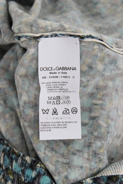 Dolce & Gabbana Blauer Wollpullover ohne Ärmel Pullover