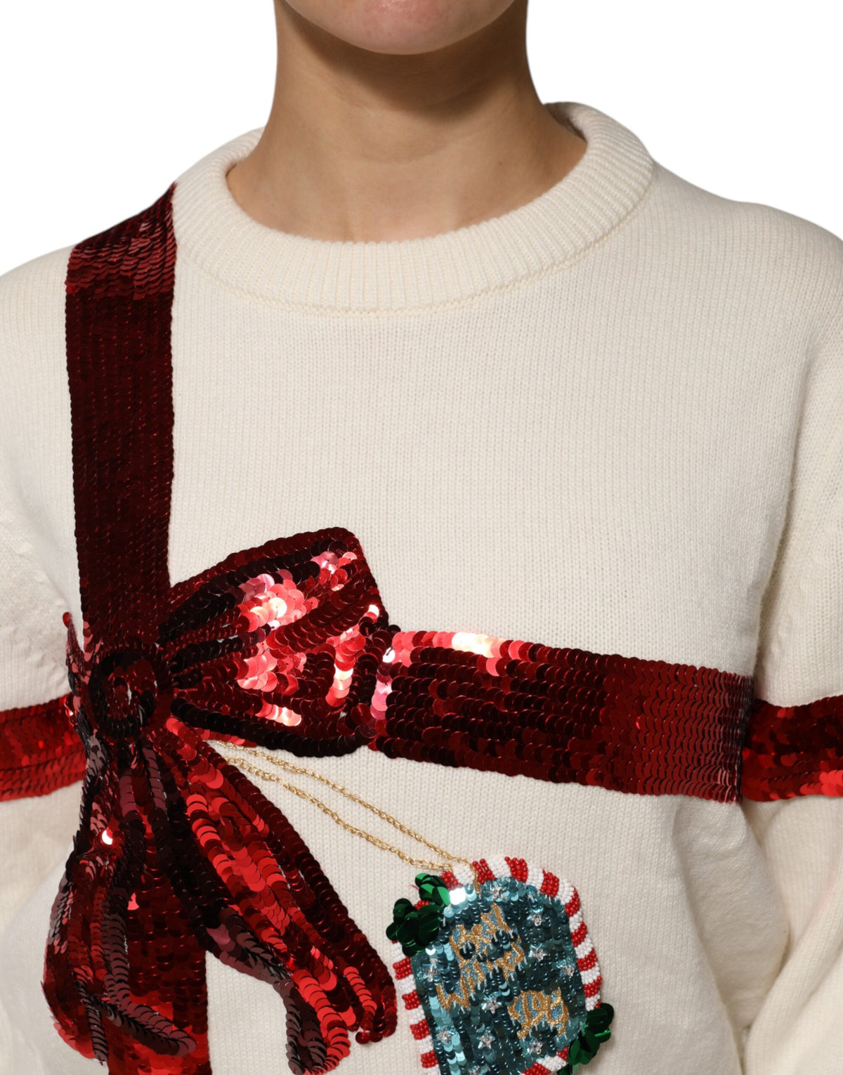 Dolce & Gabbana Maglione – colore Bianco – Cashmere