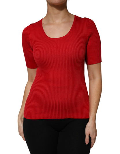 Dolce & Gabbana Maglione – colore Rosso – Seta