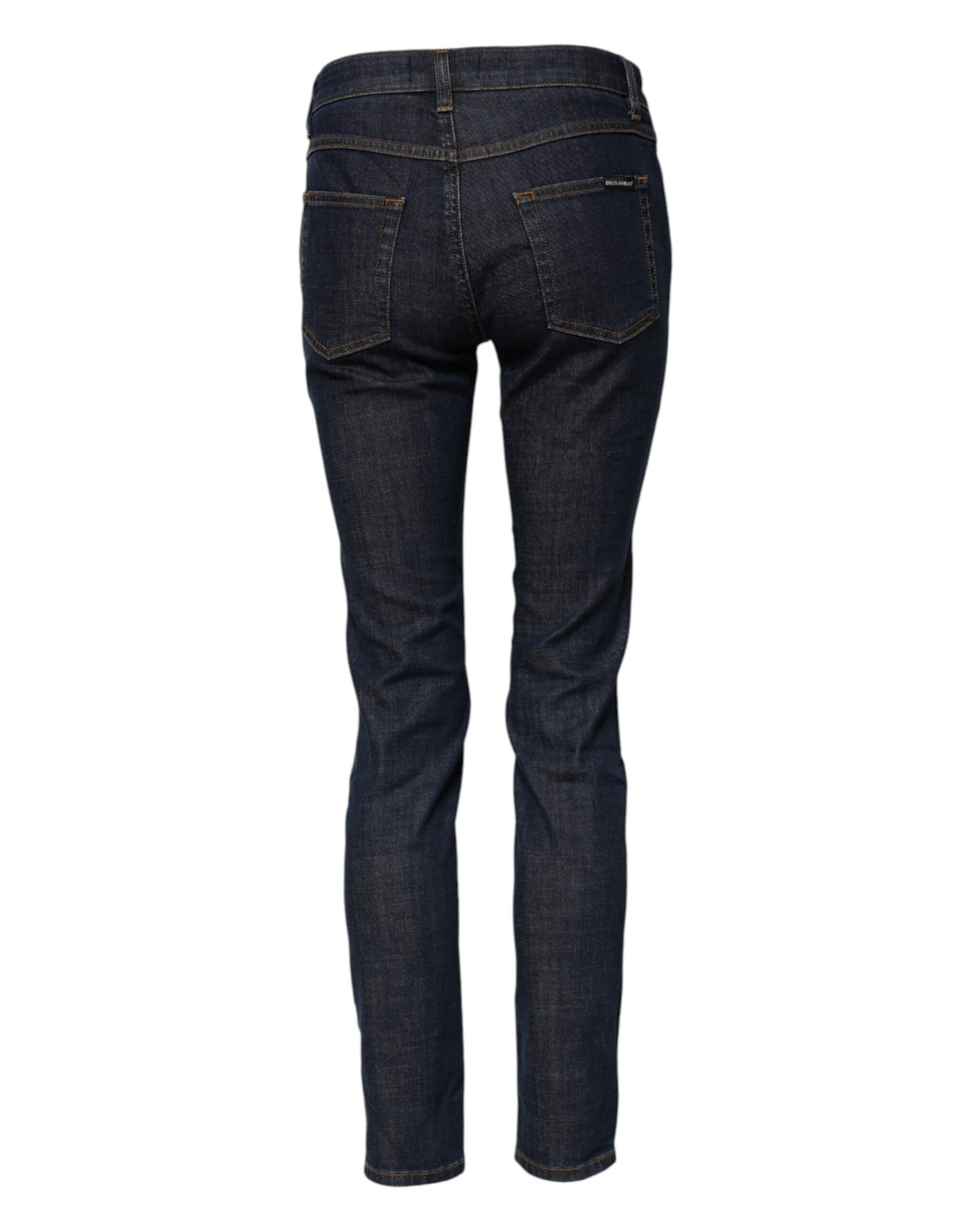 Dolce & Gabbana Dunkelblaue Mid-Waist Skinny Jeans