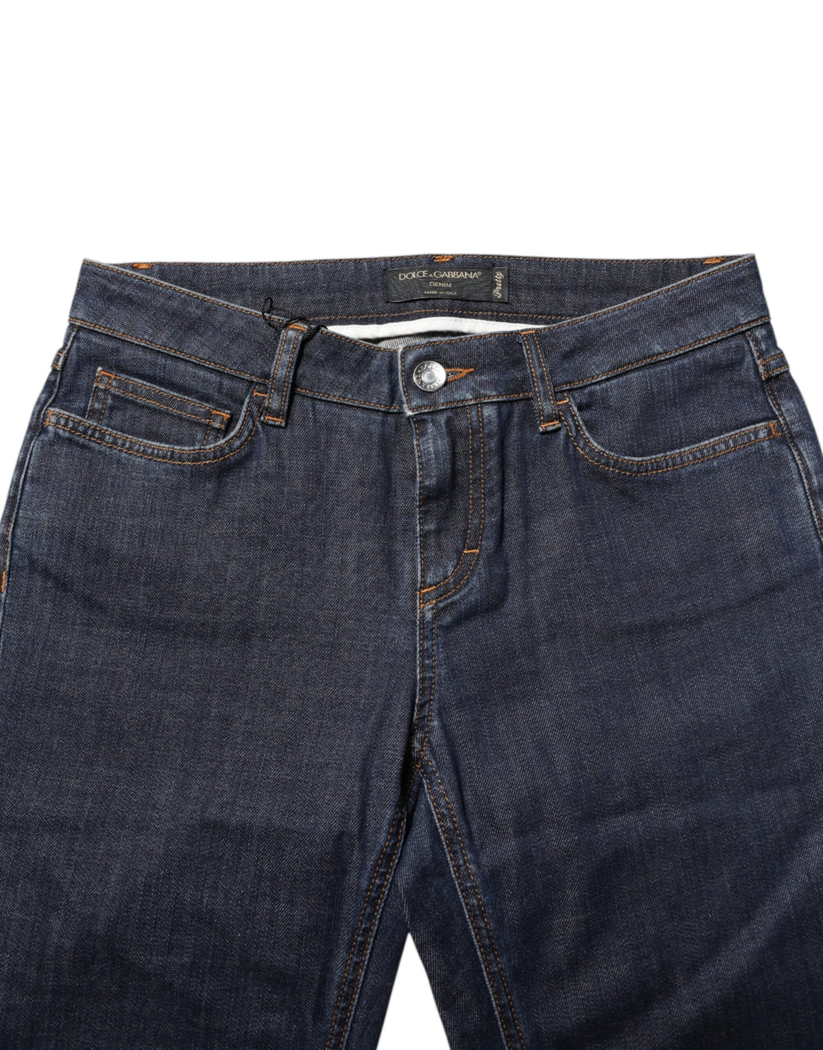 Dolce & Gabbana Dunkelblaue Mid-Waist Skinny Jeans