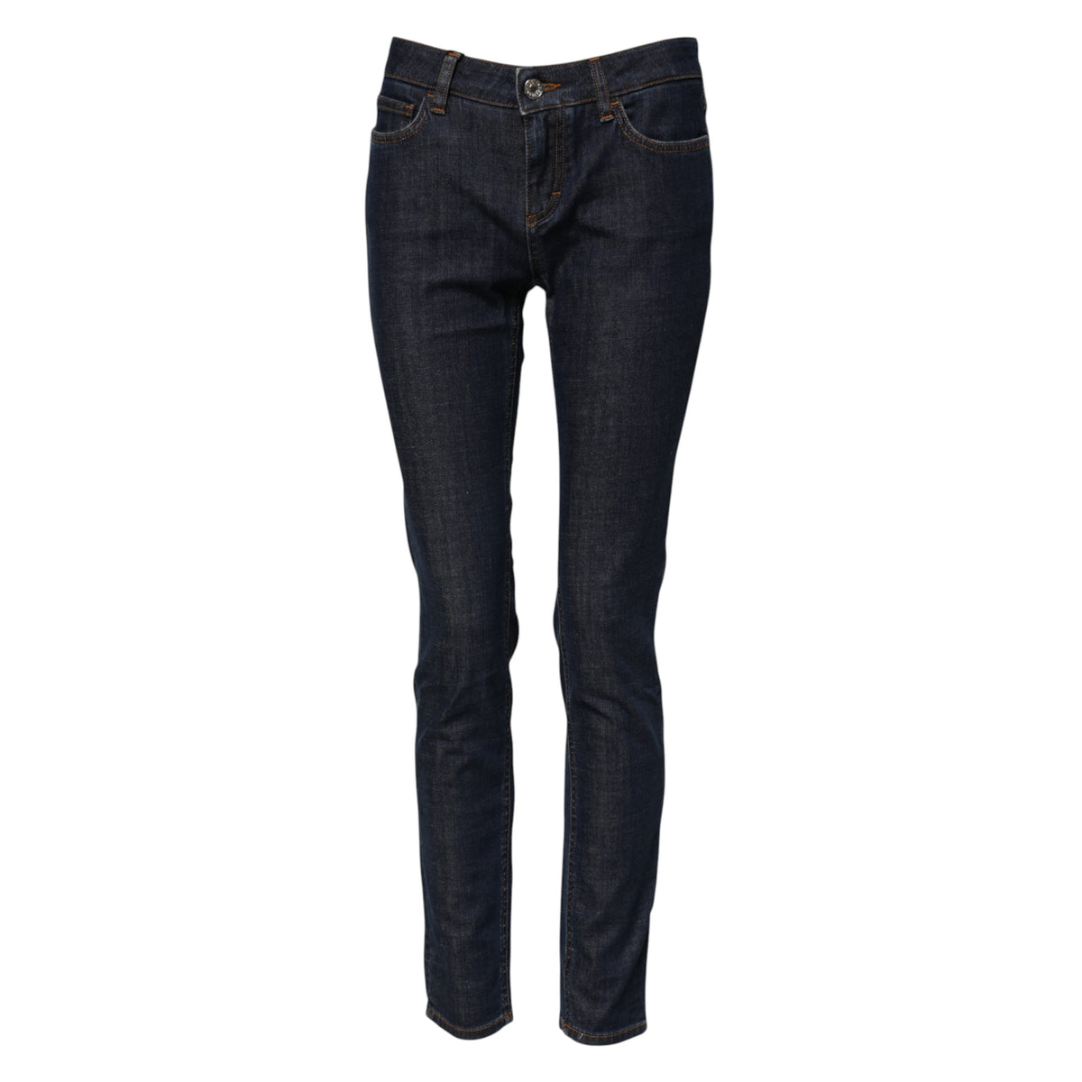 Dolce & Gabbana Dunkelblaue Mid-Waist Skinny Jeans