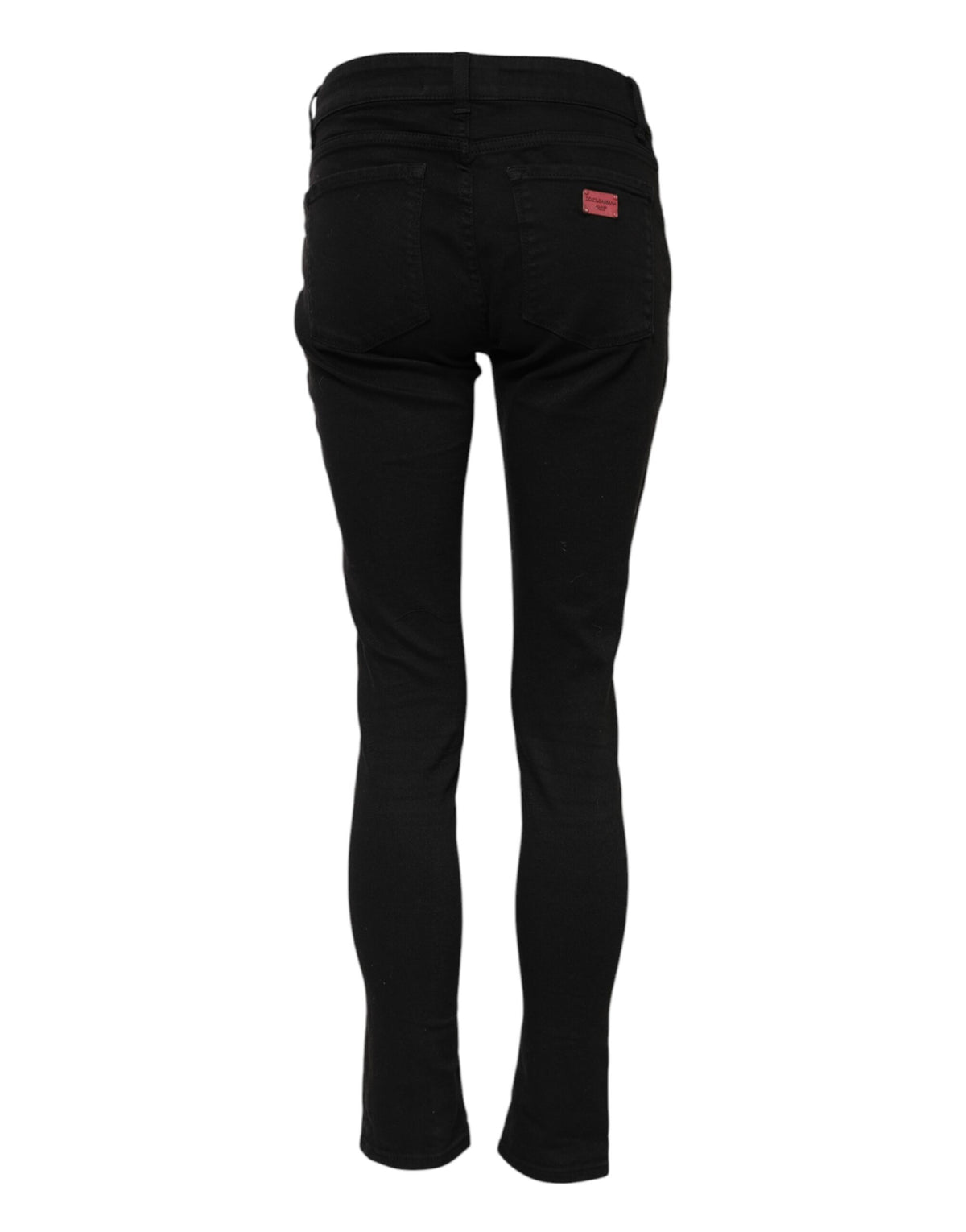Dolce & Gabbana Jeans skinny neri in denim e cotone e fibra elasticizzata