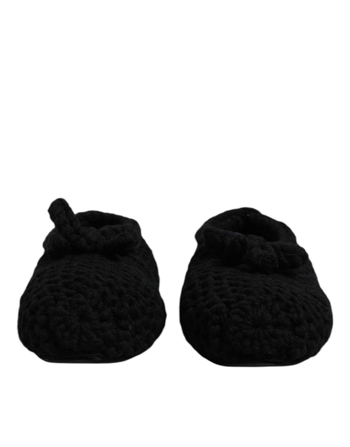 Dolce & Gabbana Schwarze Ballerinas aus Wolle